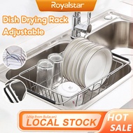 Royalstar Dish Rack Kitchen Stainless Steel Sink Retractable Drain Rack
