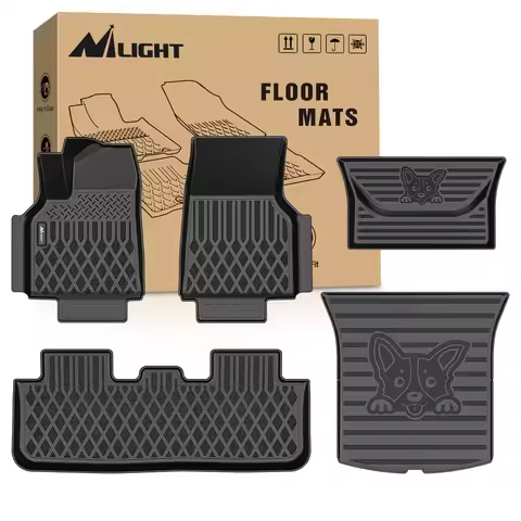 Nilight Floor Mats TPE Custom Fit for Tesla Model Y 2020-2025 5 Seater 7 Seater & 2025 Full Set, Mod