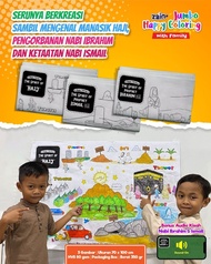 JUMBO HAPPY COLORING WITH FAMILY THE SPIRIT OF HAJJ PROPETH IBRAHIM ISMAIL EDUKASI ANAK MUSLIM ISLAM