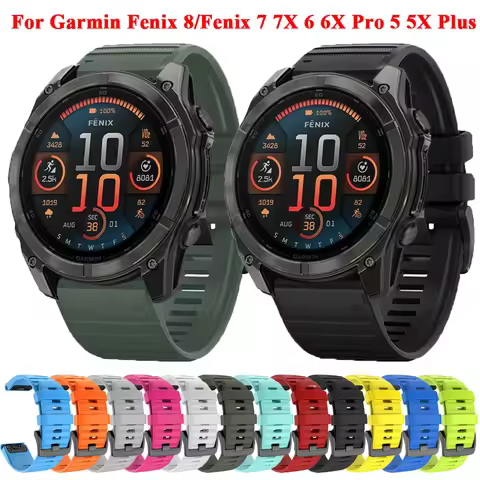 Sports Replacement Straps for Garmin Fenix 8 51mm 47mm 43mm/Fenix 7X 7 7S Pro/Fenix 6X 6 6S Pro 5S 5