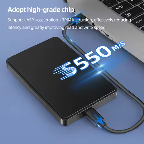 Type-C USB3.1 SATA Portable Hardisk 6TB External Solid State Drive Case Plug and Play 2.5inch for Wi