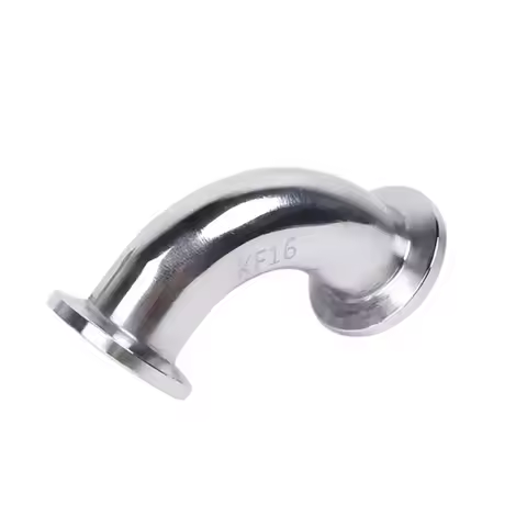 KF16 KF25 KF40 KF50 Vacuum 90 Degree Elbow 304 Stainless Steel Tri Clamp Flange Joint Pipe Fitting T