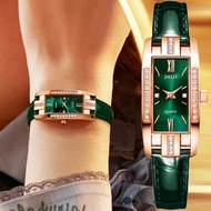 New style elegant square ladies quartz watch Korean personality small green watch belt ladies watch