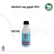 Alkohol cap gajah 95% 100 ml  satu dus isi 24 botol