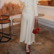 [Length 38'] Hi, Bonie Premium Mermaid Satin Skirt. Flowy Stretchable waistband with zip Flowy | Kai