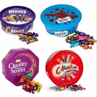 Cadbury Chocolate  Heroes /  cadbury Rose / quality street / celebration  tub