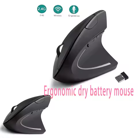Left Right Hand Mouse Vertical Ergonomic Wireless with Bluetooth Double Mode Mouse Computer PC Mice 