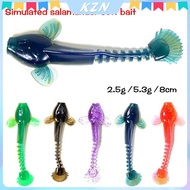 [kzn] 1 PCS Soft Fishing Lure 2.5g6.5cm/5.3g9cmBright Color Swimbait Worm Lure For Fishing Bait [vn]