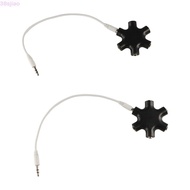 SJIAO Audio Splitter for Tablet MP3 MP4 1 Male to 5 Female Headphone Port 3.5mm Share Adapter