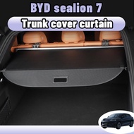 Byd sealion 7 Black Trunk Shade Rear Parcel Shelf Cargo Cover Car Boot Luggage Security Shield  Canv