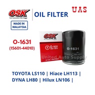 OSK Oil Filter O-1631 For Ford Ranger TOYOTA Hiace LH113 Hilux LN106 Dyna LH80  (2L 3L Engine)