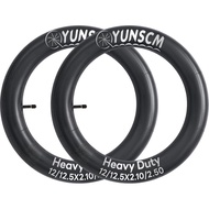 2-Pcs Tiub Basikal Tahan Lasak 12"/12.5" 12/12.5x2.10/2.50 AV32mm Injap Schrader 52/64-203 Tiub Dala