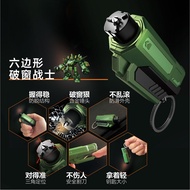 0 Car Window Breaker Multifunctional Safety Hammer with Cutting Knife Two-in-One Car Window Breaker 