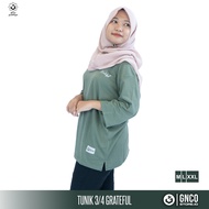 Women's T-shirt GRATEFUL TUNIC 3 SLEEVES/4 | Women's Plain Long Sleeve T-Shirt | GNCO FASHION