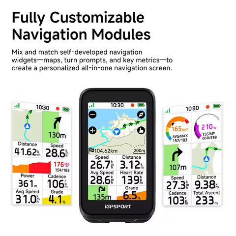 iGPSPORT BiNavi Air Touch-screen GPS Bike Computer Lightweight Bike Navigator 3.0in Colorful Display