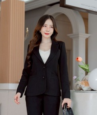 เสื้อสูทผู้หญิงเข้ารูป No.2509 ใส่คู่กางเกงกระบอกตรง No.2509-2 (S-6XL)