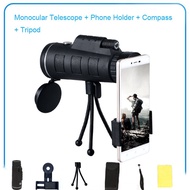 40x Zoom HD Dual Focus Monocular Telescope Phone Camera Lens + Phone Holder