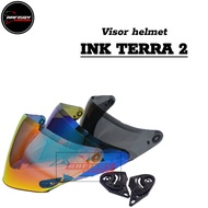 INK TERRA 2 helmet visor - flat visor helmet ink terra2 black clear iridium red gold blue
