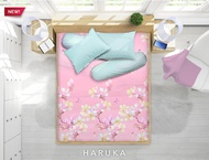 Sprei ALL NEW MY LOVE Tinggi 30 cm motif HARUKA King Size 180 x 200 x 30 cm pink sakura flower