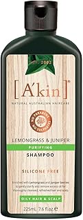 A'kin Natural Purifying Lemongrass & Juniper Shampoo For Oily Hair & Scalp, No Paraben, No Sulphate 