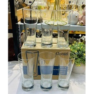 Set of 6 METROBOLITAN glass cups for smoothies with Thai tall beer juice B21314 - capacity 400ml