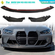 Carbon Fiber Car Front Lip Bumper Spoiler For BMW 3 4 Series G80 M3 G82 G83 M4 2021-2023 Front Bumpe