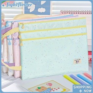 MOZIEKOL File Bag, Large Capacity Three Layers Handbag, Cartoon A4/A5 Polka Dot Design Exam Papers S