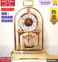 Japanese Rhythm Rhythm Golden Fashion Dynamic Living Room a Table Clock Crystal Swing Clock Holder Clock 4sg744