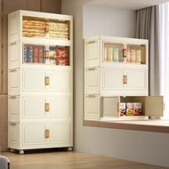 OHOHO Thickened Foldable Flip-Top Storage Cabinet Transparent Storage Box L50-80cm Stackable Storage