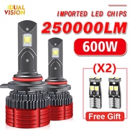 600W Canbus H4 H7 LED Car Headlight Bulbs 250000LM H8 H9 H11 super bright HB3 9005 HB4 9006 9012 HIR