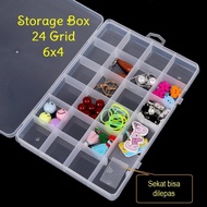 (Expert) Storage Box 24 Grid Jewelry Medicine Clay Organizer Storage Box
