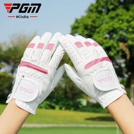 PGM Golf Glove Microfiber Cloth Breathable Abrasion Resistant Soft Microfiber 1Pair Children Sports 