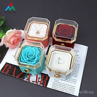 Gift Box Necklace Rose Factory New Style Rotating Jewelry Box Acrylic Cross-Border Paint Ring Preser