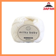 Olympus Thread Milky Baby Worsted Yarn - 40g, Approx. 114m, Color 1 White