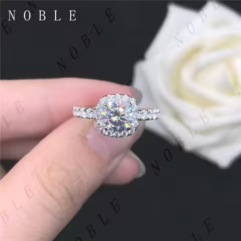 14K White Gold AU585 Ring 1CT Moissanite Diamond Wedding Ring Last Forever Statement Love Anniversar