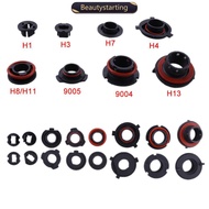 BEAUTYSTARTING 2Pcs Car LED Headlight Light Lamp Bulb Adapter Holder Base Sockets Retainer For H1 H3
