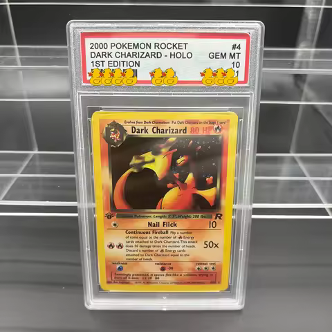 DIY PTCG Rating Card Collection Card 2000 DARK CHARIZARD-HOLO 1ST EDITION Copy 10Points Rating Card 