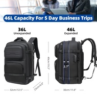Men's Travel Backpack 46l Large Capacity Laptop Backpack With 17.3 Inch Laptop Compartment & , Busin
