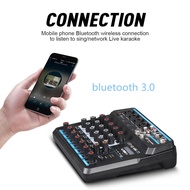 Drembo M 4/6-channel bluetooth Digital Audio Protable Mixer Console with Sound Card USB Phantom Powe