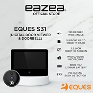 Eques S31 Digital Door Viewer &amp; Doorbell | 1 Year Offsite Warranty | Free Installation | 1000+ 5 Star Reviews