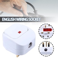 UK 3 Pin Switch 250V 13A AC Power Plug With Switch Male Electrical Socket