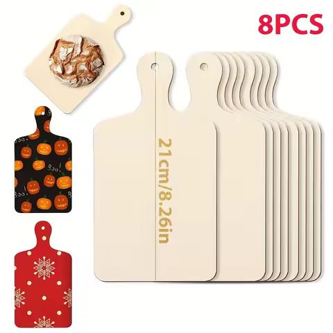 8pcs/4pcs/2pcs(8.26 X 4.64inch ) Wood Mini Cutting Board with Handle,rectangular Unfinished Wood Cra