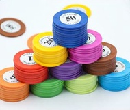 Casino Chips 100 Pcs Set Chip Rack Storage Case Box Crown Lightweight Poker Texas Hold'em Mahjong Ba