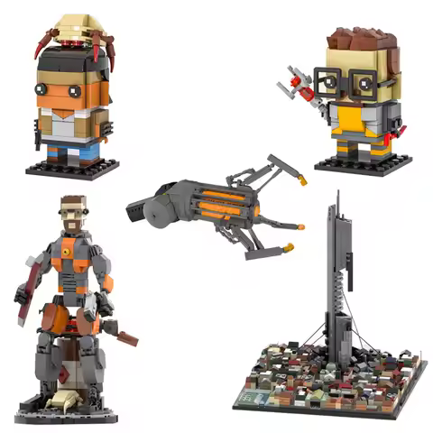 MOC Half-Life 2 Gordon Freeman Building Blocks Model Popular Games Character Model DIY Bricks Assemb