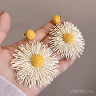 Gentle Mosquito Incense Plate Ear Clip Series Milk Earrings Photo Flower Earrings Raffia Mirror Trav