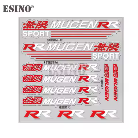 Window Rearview Mirror Door Handle Car Body Stickers Decorative Vinyl Decal for Mugen Power Mugen R