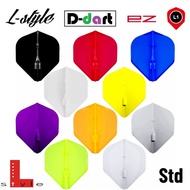 L STYLE DARTS FLIGHT - (EZ L1 STANDARD) CHAMPAGNE INTEGRATED STANDARD DART FLIGHTS (SAYAP ARROW)