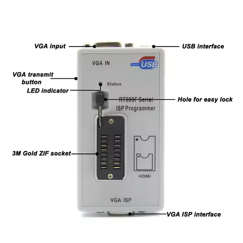 Hot Sale Car Repair Tool Original RT809F ISP Programmer with Adapters RT809 LCD USB Programmer 24-25