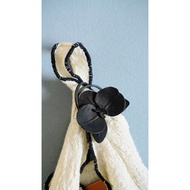 Handcrafted Orchid Leather Bag Charm - Orchid Bag Charm & Premium Bag Charm & Flower Bag Charm