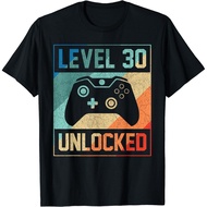 Level 30 Unlocked Shirt Video Gamer 30Th Birthday Gifts Tee Gift T-Shirt